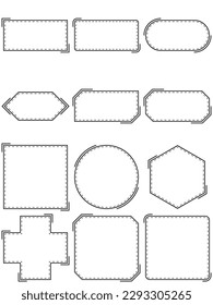 Diseño simple geométrico del borde del marco. Elementos decorativos de marco. Diseño de pancarta simple.