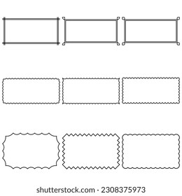Diseño simple geométrico del borde del marco. Elementos decorativos de marco.
