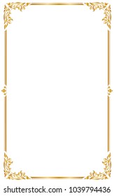 Frame and border, Golden frame, Thai pattern, Vector illustration