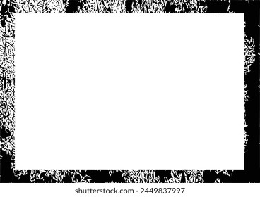 Frame border grunge shape icon, rectangle decorative doodle element for design in vector illustration