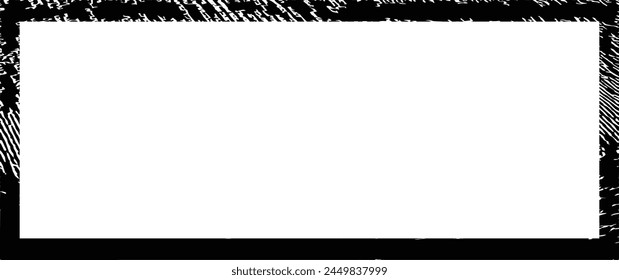 Frame border grunge shape icon, rectangle decorative doodle element for design in vector illustration