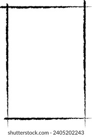 Frame border grunge shape iconfor decorative vintage doodle element for design in vector illustration