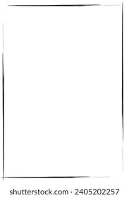 Frame border grunge shape iconfor decorative vintage doodle element for design in vector illustration