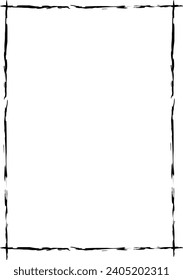 Frame border grunge shape iconfor decorative vintage doodle element for design in vector illustration