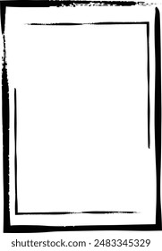 Marco borde grunge textura, forma icono para elemento de doodle vintage decorativo para el diseño en Ilustración vectorial
