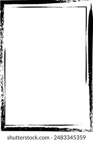 Frame border grunge texture, shape icon for decorative vintage doodle element for design in vector illustration
