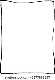 Icono de forma dibujado a mano del borde del marco para el elemento doodle vintage decorativo para el diseño en ilustración vectorial