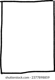 Frame border hand drawn shape icon for decorative vintage doodle element for design in vector illustration