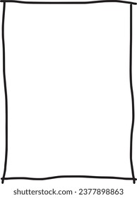 Icono de forma dibujado a mano del borde del marco para el elemento doodle vintage decorativo para el diseño en ilustración vectorial