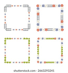 Frame border icon. Colorful pattern symbol. Vibrant outline design. Vector frame illustration.
