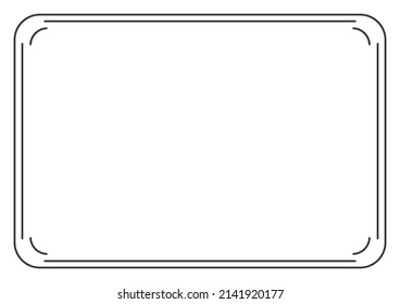 Frame Border Isolated Vector Black Outline Stock Vector (Royalty Free ...