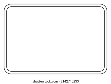 Frame Border Isolated Vector Black Outline Stock Vector (Royalty Free ...