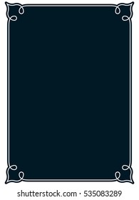 Frame border label page vector vintage simple