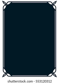 Frame border label page vector vintage simple