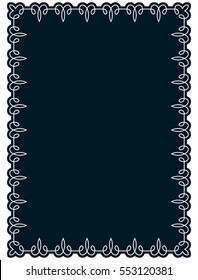 Frame border label page vector vintage simple