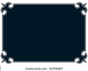 Frame border label page vector vintage simple