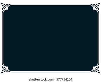 Frame border label page vector vintage simple