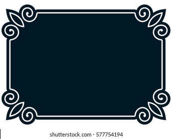 Frame border label page vector vintage simple