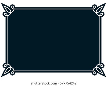 Frame border label page vector vintage simple