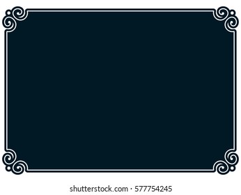 Frame border label page vector vintage simple