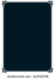 Frame border label page vector vintage simple