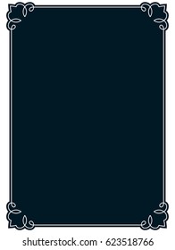 Frame border label page vector vintage simple