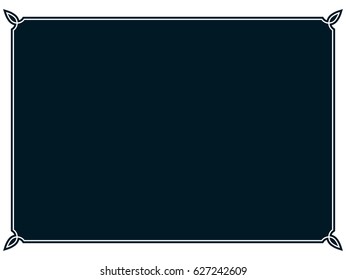 Frame border label page vector vintage simple