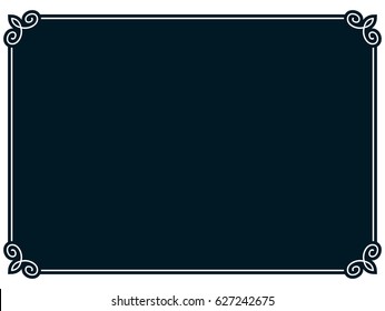 Frame border label page vector vintage simple