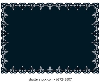 Frame border label page vector vintage simple