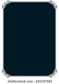 Frame border label page vector vintage simple