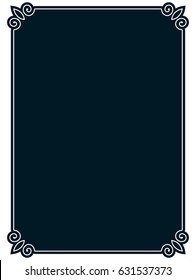 Frame border label page vector vintage simple