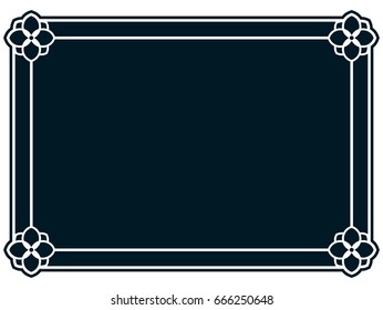 Frame border label page vector vintage simple