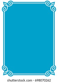 Frame border label page vector vintage simple