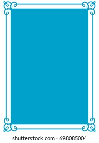 Frame border label page vector vintage simple