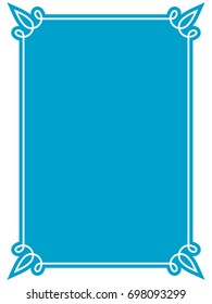 Frame border label page vector vintage simple