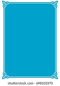 Frame border label page vector vintage simple