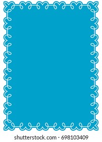 Blue Border Frame Book Cover Vector Stock Vector (Royalty Free) 695800495