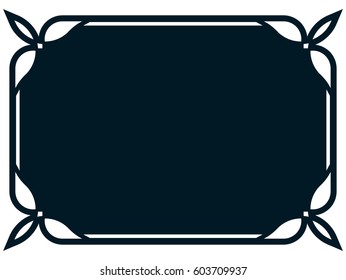 Frame border label vector vintage banner