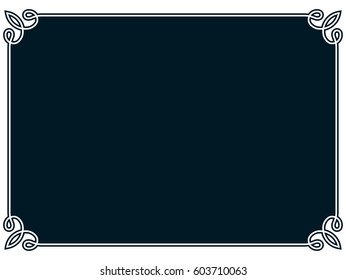 Frame border label vector vintage banner