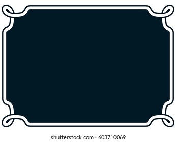 Frame border label vector vintage banner