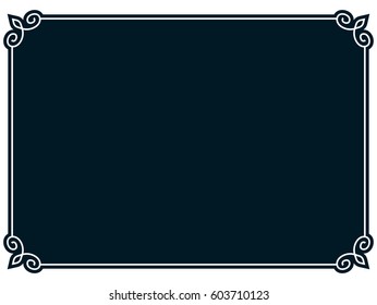Frame border label vector vintage banner