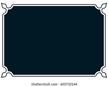 Frame border label vector vintage banner