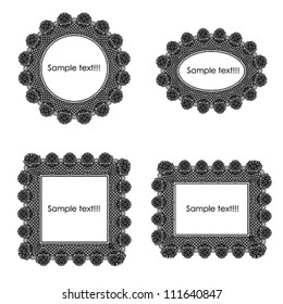 frame border with Lace, vector