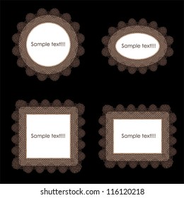 frame border with Lace, vector