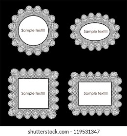 frame border with Lace, vector