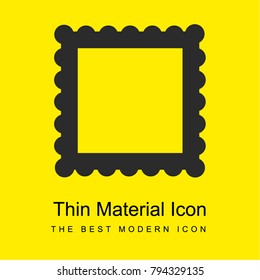 Frame border like a stamp bright yellow material minimal icon or logo design