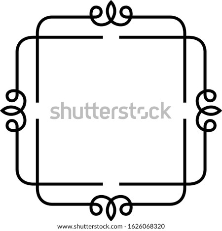 Frame border  line art icon