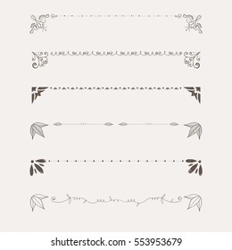 Frame, Border and LIne Design Elements, Hand Drawn Vector Series