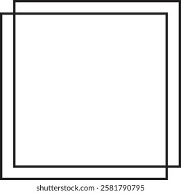 Frame border line page isolated on white background