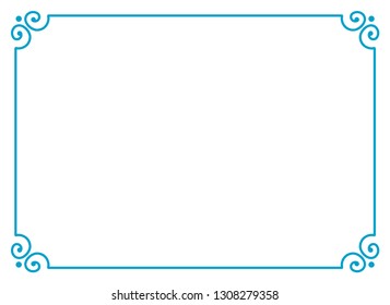 Frame Border Line Page Vector Vintage Stock Vector (Royalty Free ...